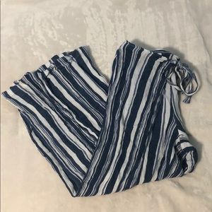 Summer flowy tie-up pants